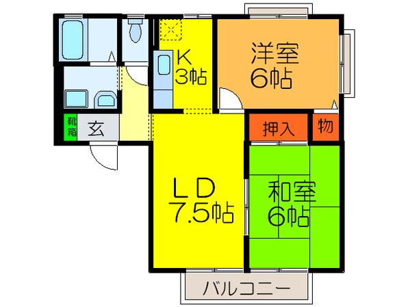 ハイツＫ＆Ｋ４の物件間取画像